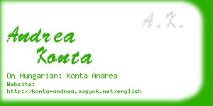 andrea konta business card